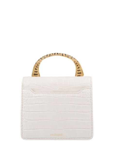 ROBERTO CAVALLI Borsa A Spalla Roar Media Bianca Con Tigri Gioiello - ROBERTO CAVALLI