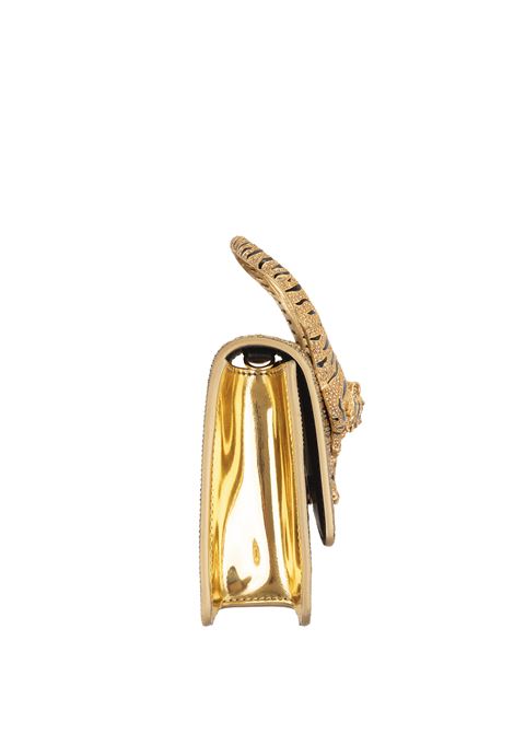 ROBERTO CAVALLI Borsa A Spalla Roar Piccola Dorata Con Tigri Gioiello - ROBERTO CAVALLI