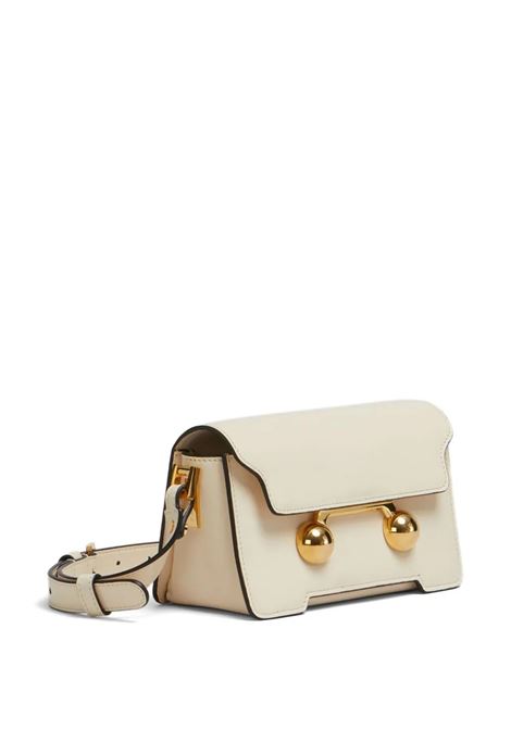 MARNI Borsa A Spalla Trunkaroo Mini In Pelle Bianco Crema - MARNI
