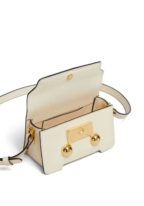 MARNI Borsa A Spalla Trunkaroo Mini In Pelle Bianco Crema - MARNI