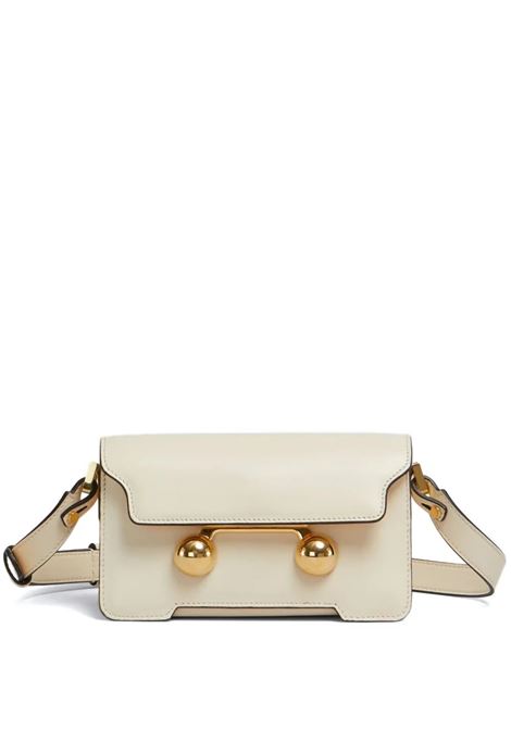 MARNI Borsa a Spalla Trunkaroo Mini In Pelle Bianco Crema - MARNI