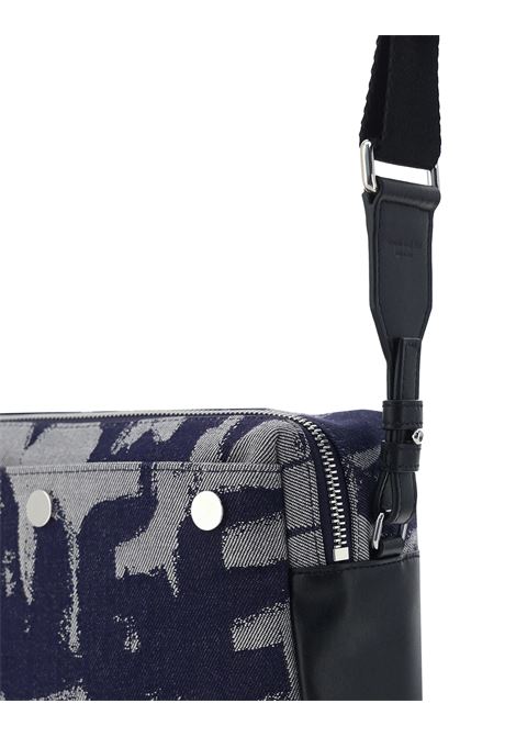 ALEXANDER MCQUEEN Borsa A Tracolla In Denim McQueen Graffiti Indaco - ALEXANDER MCQUEEN