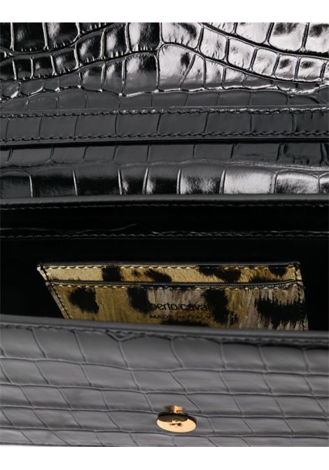 ROBERTO CAVALLI Borsa A Tracolla In Pelle Goffrata Coccodrillo Con Tigre Gioiello - ROBERTO CAVALLI