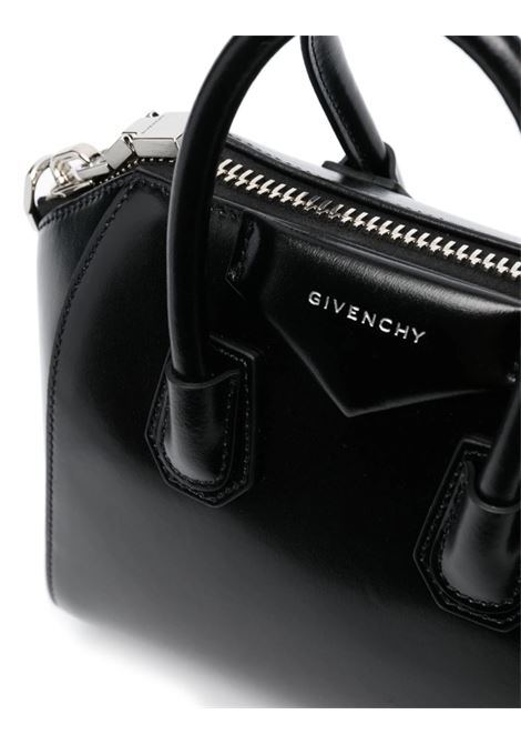 GIVENCHY Borsa Antigona Piccola In Pelle Fiore Nera - GIVENCHY