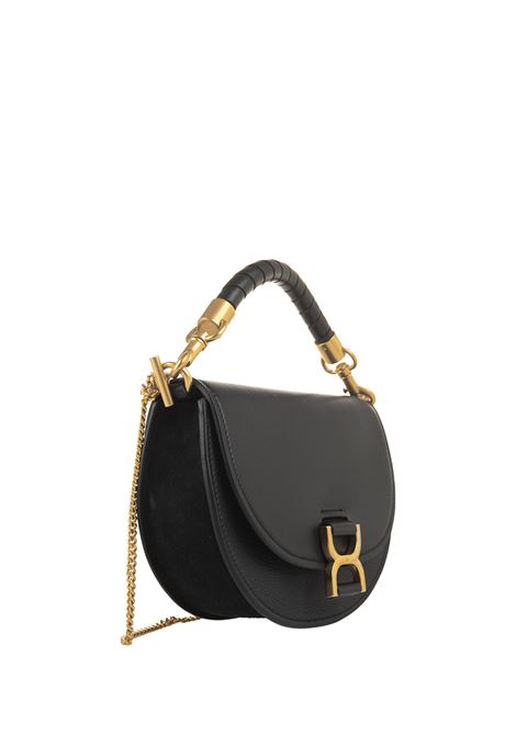 CHLOÉ Borsa Con Patta E Catena Marcie In Black - CHLOÉ