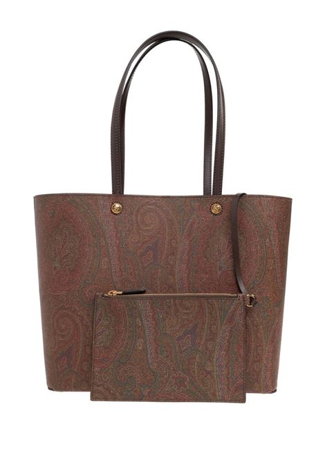 ETRO Borsa Etro Essential Grande Marrone Con Pochette - ETRO