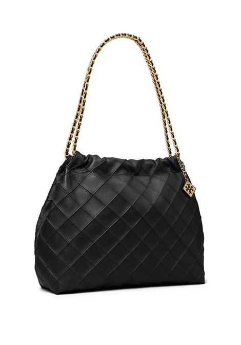 TORY BURCH Borsa Fleming Morbida Nera Con Coulisse - TORY BURCH