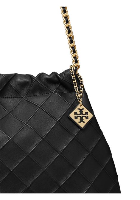 TORY BURCH Borsa Fleming Morbida Nera Con Coulisse - TORY BURCH