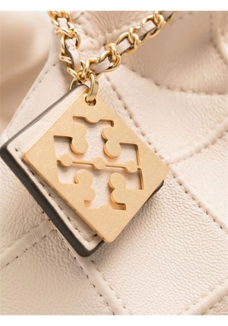 TORY BURCH Borsa Fleming Morbida New Cream Con Coulisse - TORY BURCH