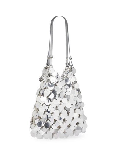 RABANNE Borsa Grande Sparkle Discs In Argento - RABANNE
