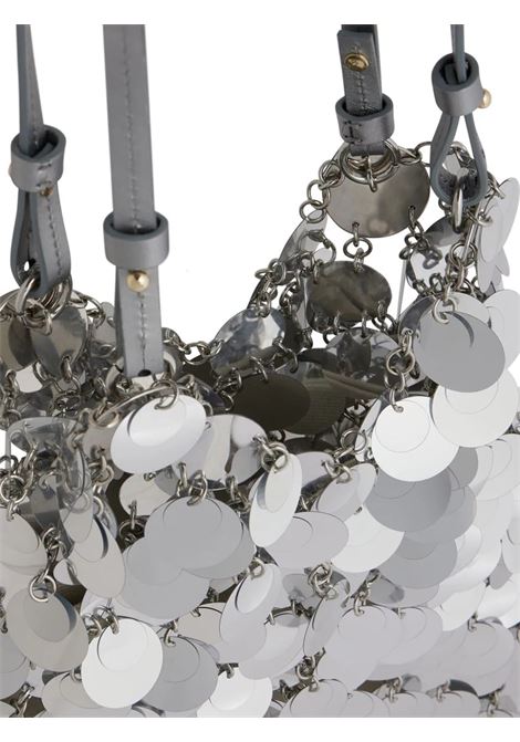 RABANNE Borsa Grande Sparkle Discs In Argento - RABANNE