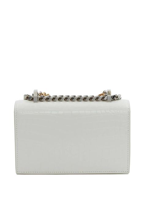 ALEXANDER MCQUEEN Borsa Jewelled Satchel Mini Avorio Con Catena - ALEXANDER MCQUEEN