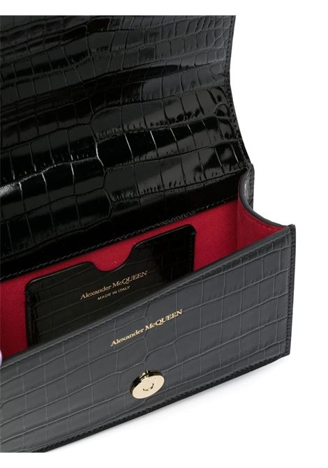 ALEXANDER MCQUEEN Borsa Jewelled Satchel Mini Nera Con Catena - ALEXANDER MCQUEEN