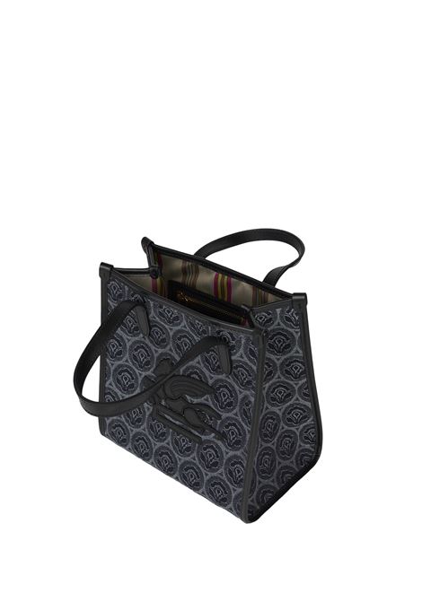 ETRO Borsa Love Trotter Media In Denim Jacquard Blu - ETRO