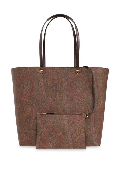 ETRO Borsa Media Etro Essential Marrone Con Pochette - ETRO
