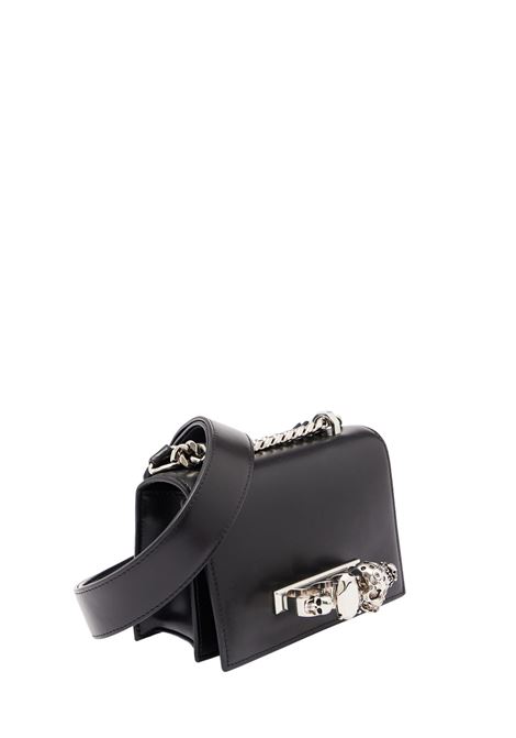 ALEXANDER MCQUEEN Borsa Mini Biker Jewelled Satchel Nera - ALEXANDER MCQUEEN