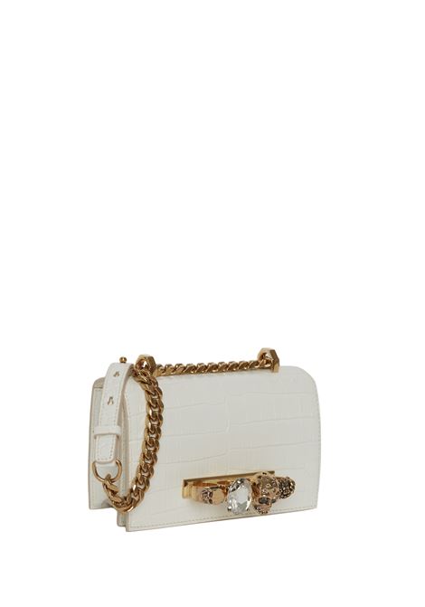 ALEXANDER MCQUEEN Borsa Mini Jewelled Satchel Avorio Scuro - ALEXANDER MCQUEEN