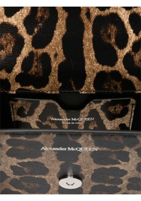 ALEXANDER MCQUEEN Borsa Mini Jewelled Satchel Con Stampa Leopardo - ALEXANDER MCQUEEN