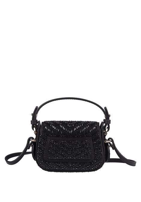 ERMANNO SCERVINO Borsa Mini Mini Audrey Nera Con Cristalli - ERMANNO SCERVINO