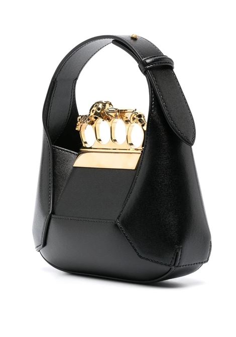 ALEXANDER MCQUEEN Borsa Mini The Jewelled Hobo Nera E Oro - ALEXANDER MCQUEEN