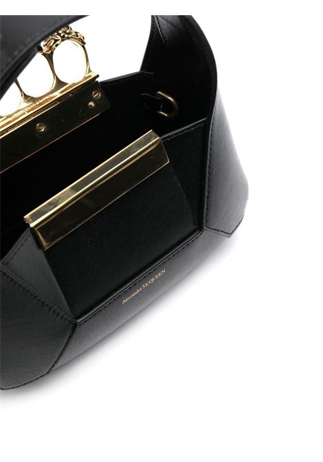 ALEXANDER MCQUEEN Borsa Mini The Jewelled Hobo Nera E Oro - ALEXANDER MCQUEEN