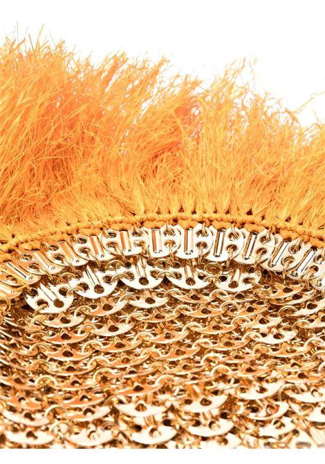RABANNE Borsa Moon 1969 Oro Con Frange Arancioni - RABANNE