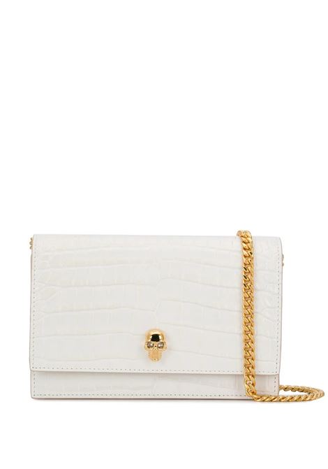 ALEXANDER MCQUEEN Borsa Skull Piccola Avorio Scuro e Oro - ALEXANDER MCQUEEN