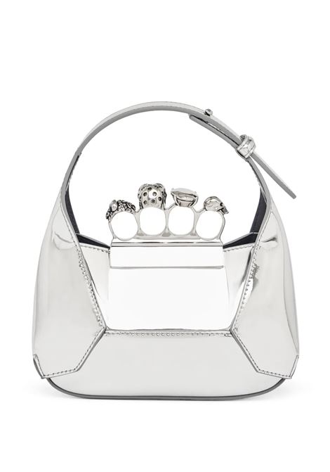 ALEXANDER MCQUEEN Borsa The Jewelled Hobo Argento - ALEXANDER MCQUEEN