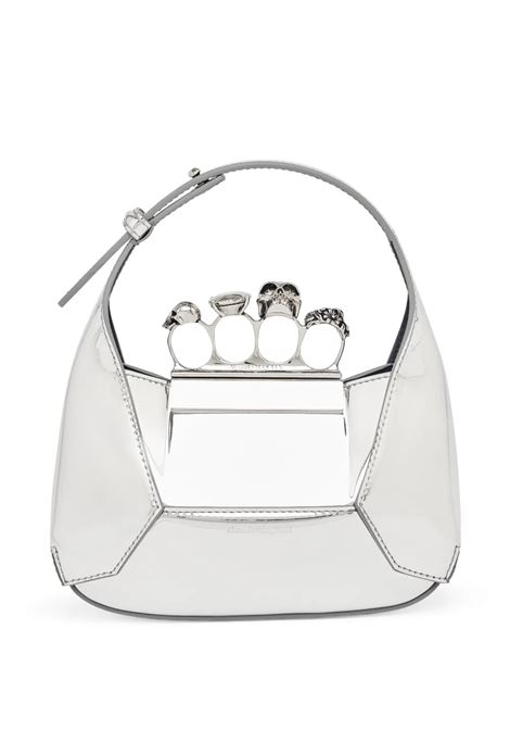 ALEXANDER MCQUEEN Borsa The Jewelled Hobo Argento - ALEXANDER MCQUEEN