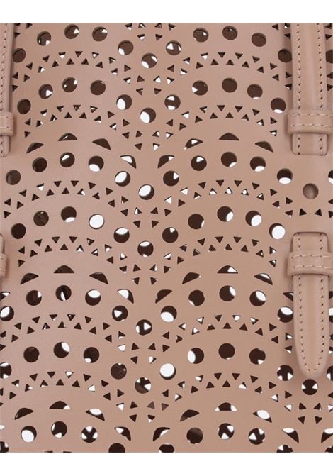 ALAIA Borsa Tote Mina 25 In Pelle Vienne A Onde Sabbia - ALAIA