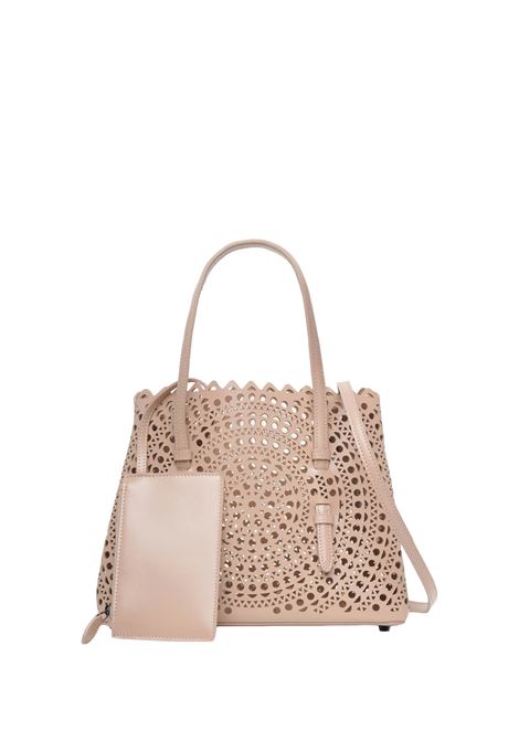 ALAIA Borsa Tote Mina 25 Sabbia In Vitello New Vienne - ALAIA