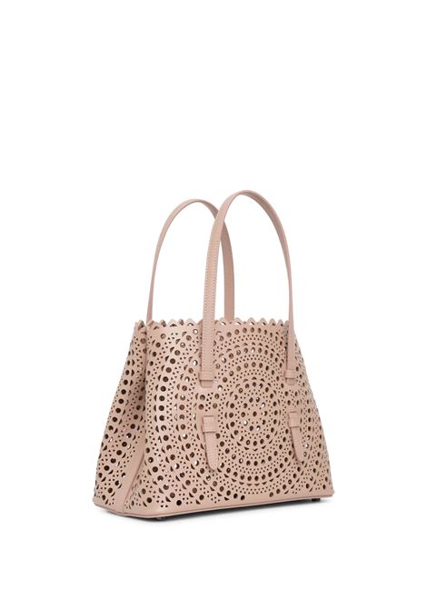 ALAIA Borsa Tote Mina 25 Sabbia In Vitello New Vienne - ALAIA