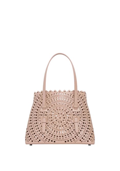 ALAIA Borsa Tote Mina 25 Sabbia In Vitello New Vienne - ALAIA