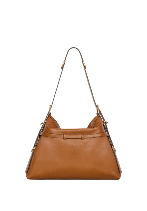 GIVENCHY Borsa Voyou Media In Pelle Toffee - GIVENCHY