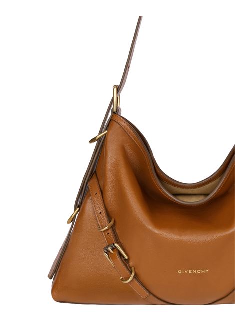 GIVENCHY Borsa Voyou Media In Pelle Toffee - GIVENCHY