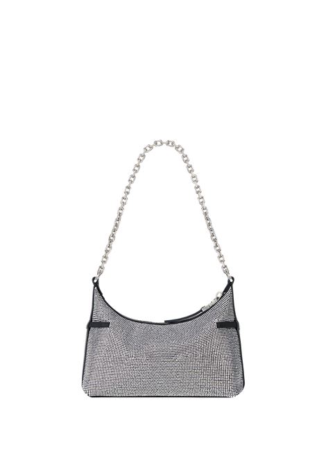 GIVENCHY Borsa Voyou Party In Satin Nero Con Strass - GIVENCHY