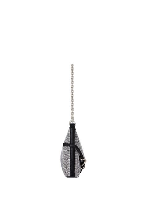 GIVENCHY Borsa Voyou Party In Satin Nero Con Strass - GIVENCHY