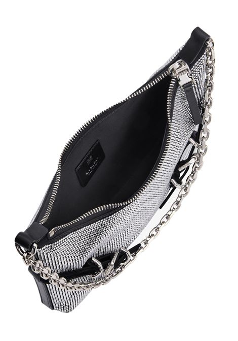 GIVENCHY Borsa Voyou Party In Satin Nero Con Strass - GIVENCHY