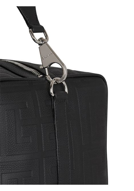 BALMAIN Borsone Da Viaggio Nero Con Monogramma - BALMAIN