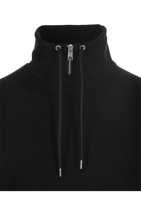 BOSS Felpa A Collo Alto Nera Con Patch Logo - BOSS