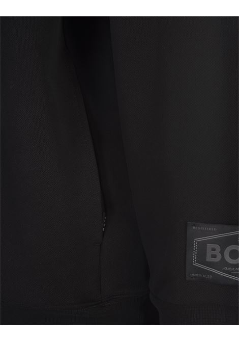 BOSS Felpa A Collo Alto Nera Con Patch Logo - BOSS