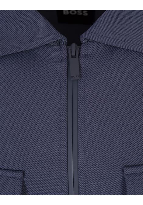BOSS Sovracamicia Blu Con Zip - BOSS