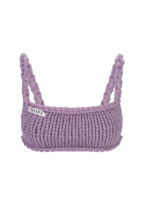 HOPE MACAULAY Bralette Block Colossal Knit Lilla - HOPE MACAULAY