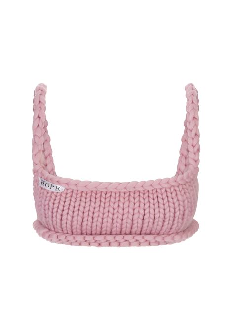 HOPE MACAULAY Bralette Block Colossal Knit Rosa - HOPE MACAULAY