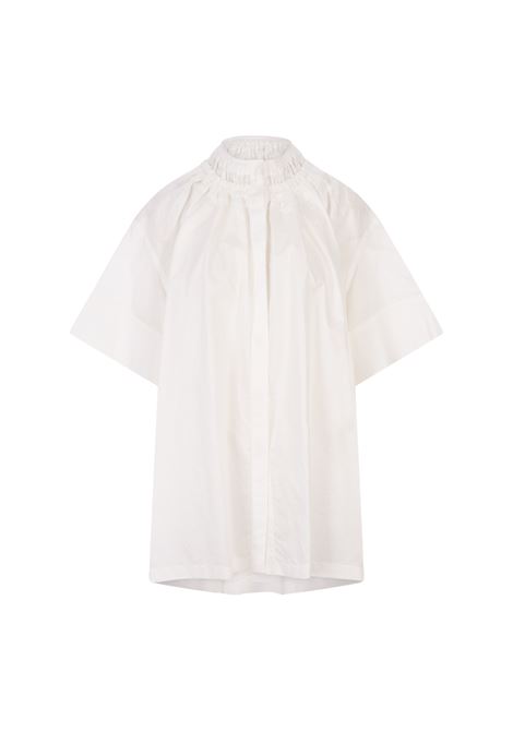 JIL SANDER Camicia Bianca Con Arricciatura Sul Collo - JIL SANDER