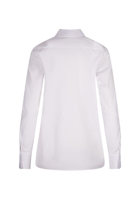 ERMANNO SCERVINO Camicia Bianca Con Plastron Ricamato - ERMANNO SCERVINO