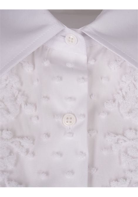 ERMANNO SCERVINO Camicia Bianca Con Plastron Ricamato - ERMANNO SCERVINO