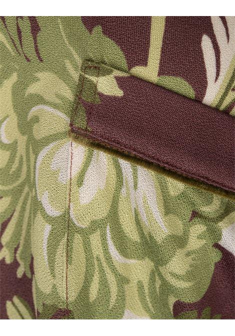 ETRO Camicia Bordeaux Con Stampa Foliage Floreale - ETRO