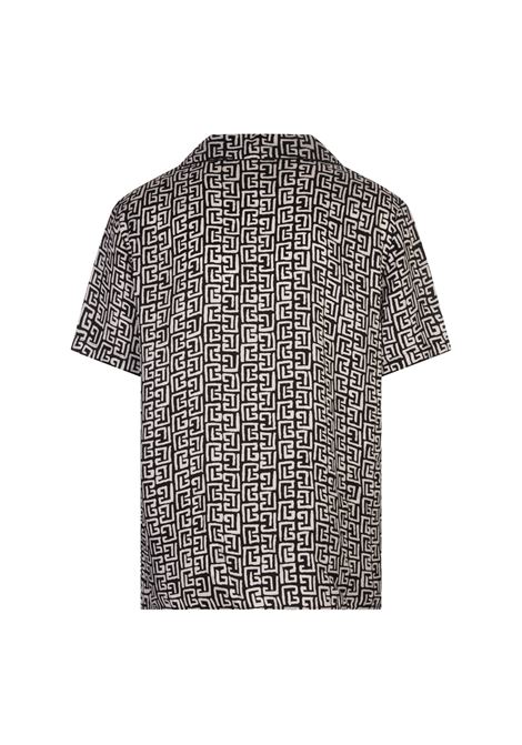 BALMAIN Camicia Bowling Con Monogramma All-Over - BALMAIN