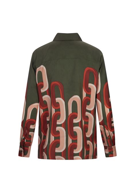 LA DOUBLE J Camicia Boy In Prometheus Placée Camouflage In Silk Twill - LA DOUBLE J